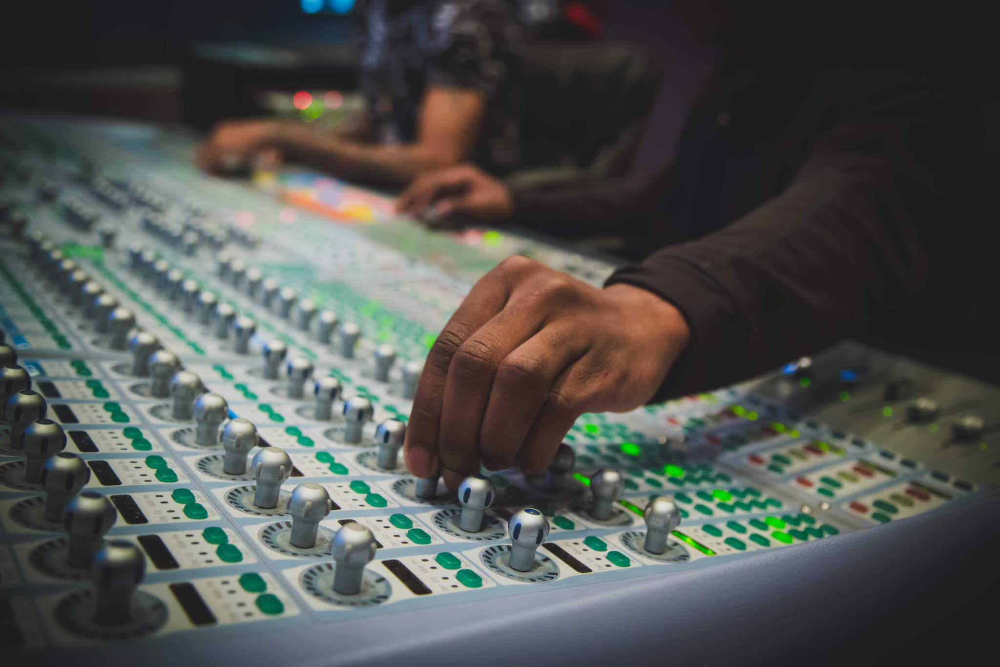 SAE Audio Students Hands Close up