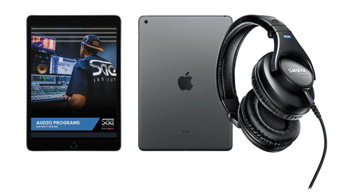 iPad and headphones